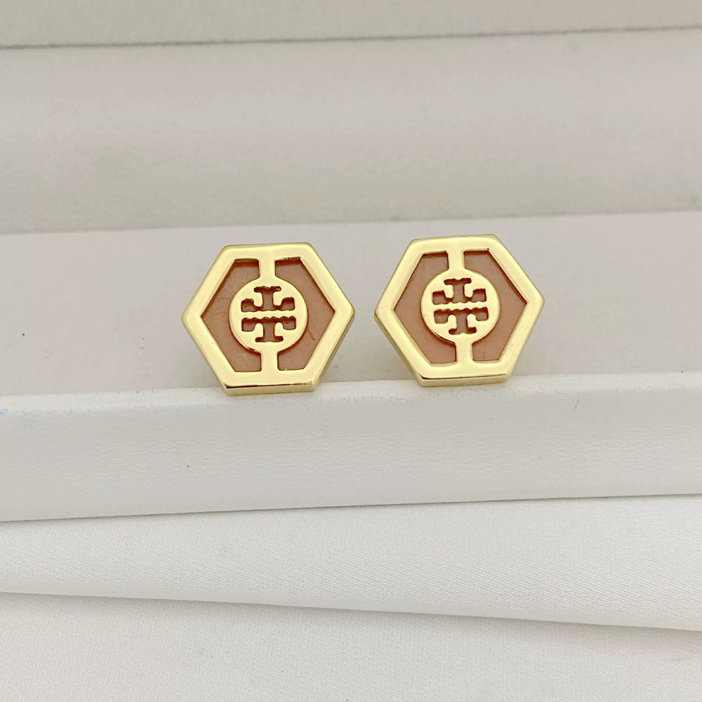 Tory Burch Inlaid Shell Hexagonal Studs - Picture 7 of 7